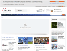 Tablet Screenshot of nexans.jp